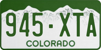 CO license plate 945XTA