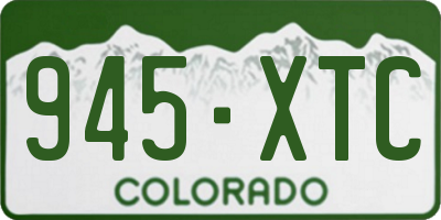 CO license plate 945XTC