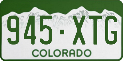 CO license plate 945XTG