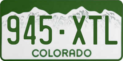 CO license plate 945XTL