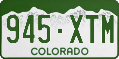 CO license plate 945XTM