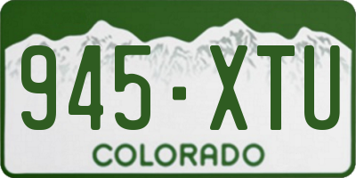 CO license plate 945XTU