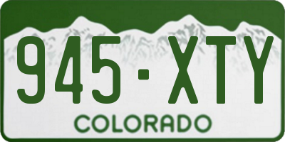 CO license plate 945XTY