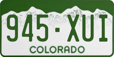 CO license plate 945XUI