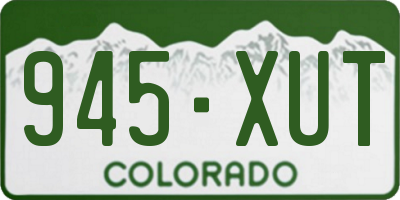 CO license plate 945XUT