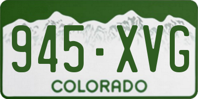 CO license plate 945XVG