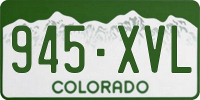 CO license plate 945XVL