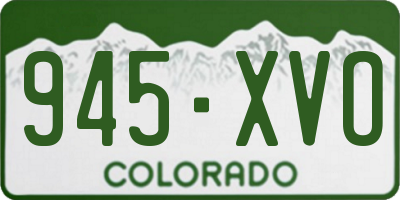 CO license plate 945XVO