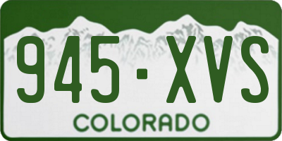 CO license plate 945XVS