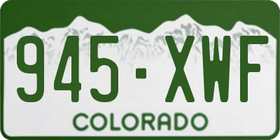 CO license plate 945XWF