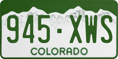 CO license plate 945XWS