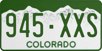 CO license plate 945XXS