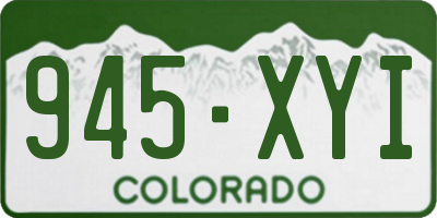 CO license plate 945XYI