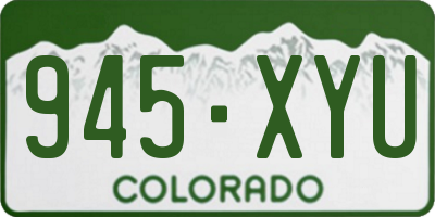 CO license plate 945XYU