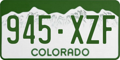 CO license plate 945XZF