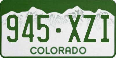 CO license plate 945XZI