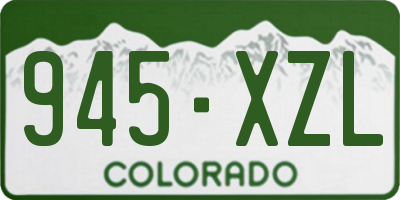 CO license plate 945XZL
