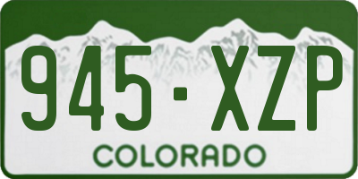 CO license plate 945XZP