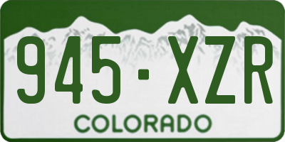 CO license plate 945XZR