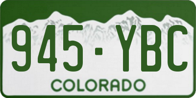 CO license plate 945YBC