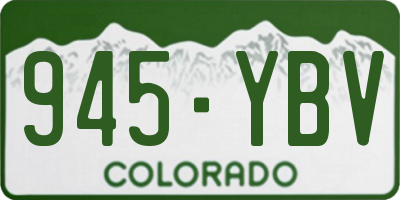 CO license plate 945YBV