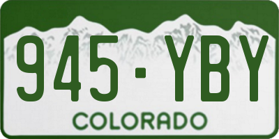 CO license plate 945YBY