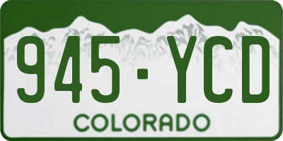 CO license plate 945YCD