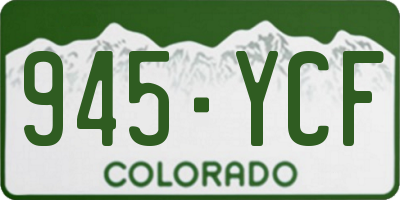 CO license plate 945YCF