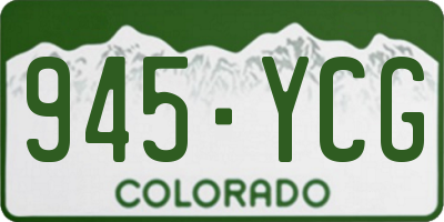 CO license plate 945YCG