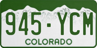 CO license plate 945YCM