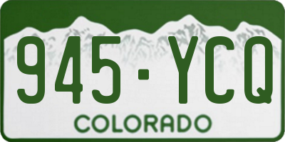 CO license plate 945YCQ