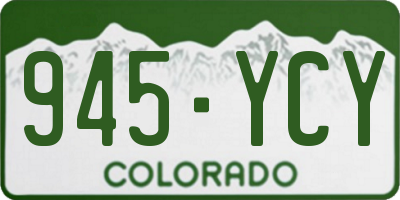 CO license plate 945YCY