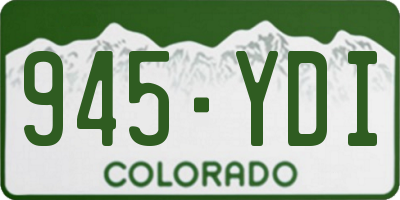 CO license plate 945YDI