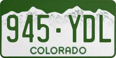 CO license plate 945YDL