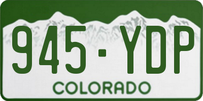 CO license plate 945YDP