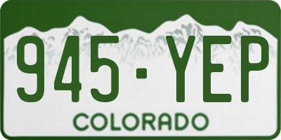 CO license plate 945YEP