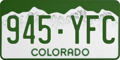 CO license plate 945YFC