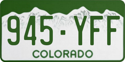 CO license plate 945YFF