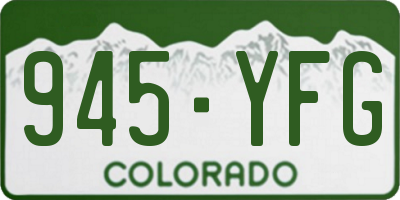 CO license plate 945YFG