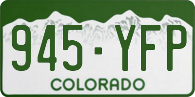 CO license plate 945YFP