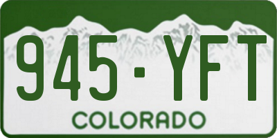 CO license plate 945YFT