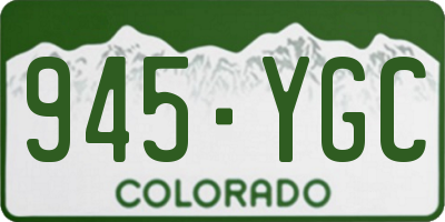 CO license plate 945YGC