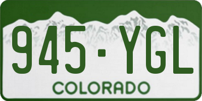 CO license plate 945YGL