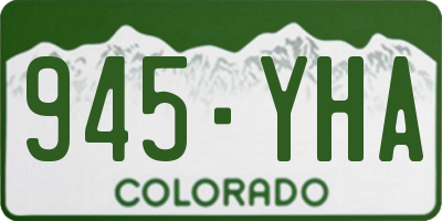 CO license plate 945YHA