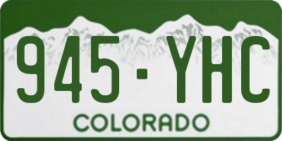 CO license plate 945YHC