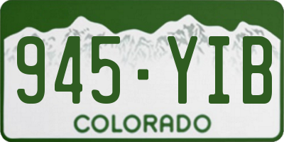 CO license plate 945YIB
