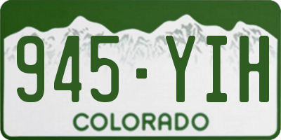 CO license plate 945YIH