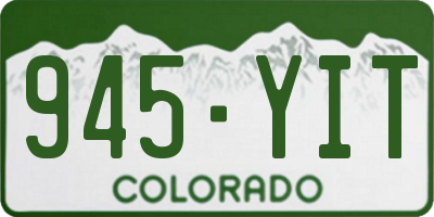 CO license plate 945YIT