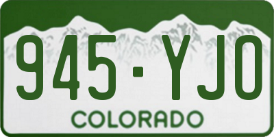 CO license plate 945YJO