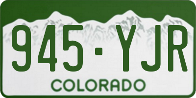 CO license plate 945YJR